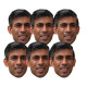 Masque en carton - Rishi Sunak - Politicien - 6 Visages