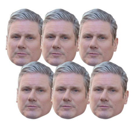 Masque en carton - Keir Starmer - Politicien - 6 Visages