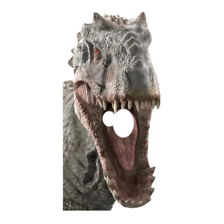 Figurine en carton Passe Tete Gueule Indominus Rex Jurassic World Hauteur 189 cm