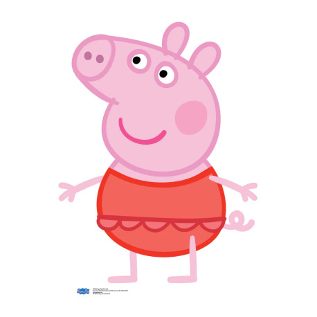 Figurine en carton Peppa Pig en maillot de bain rouge Hauteur 90 cm