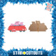Figurine en carton Peppa Pig Family Car en voiture Hauteur 95 cm