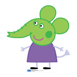 Figurine en carton Peppa pig - Emily l'Elephant déguisée en zombie vert Hauteur 75 cm