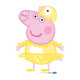 Figurine en carton Peppa Pig déguisée en poule de Pâques Hauteur 82 cm