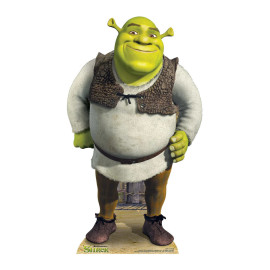 Figurine en carton Shrek debout qui sourit Hauteur 94 cm