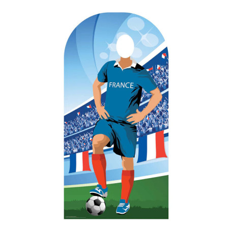 Figurine en carton passe tête France (Coupe du monde de football 190 cm