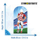 Figurine en carton passe tête Croatie (Coupe du monde de football) 190 cm