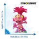 Figurine en carton Les Trolls 2 - Poppy en robe country avec son Microphone Hauteur 157 cm