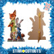 Figurine en carton Zootopie - Judy la lapine et Nick le renard Hauteur 134 cm