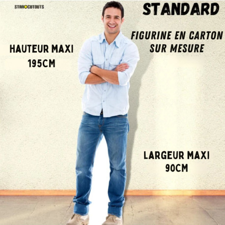 Figurine en carton personnalisable - sur mesure Haut 195 cm maxi