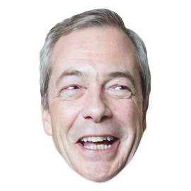 Masque en carton - Nigel Farage - Homme Politique Britannique - Taille A4