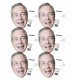 Masque en carton - Nigel Farage - Homme Politique Britannique - 6 Visages