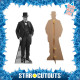 Figurine en carton Winston Churchill avec sa canne Haut 184 cm