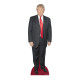 Figurine en carton Donald Trump costume et cravate rouge 186 cm