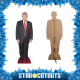 Figurine en carton Donald Trump costume et cravate rouge 186 cm