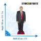 Figurine en carton Donald Trump costume et cravate rouge 186 cm