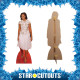 Figurine en carton Première Dame Michelle Obama Robe blanche 189 cm