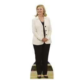 Figurine en carton Hillary Clinton - Veste blanche 180 cm