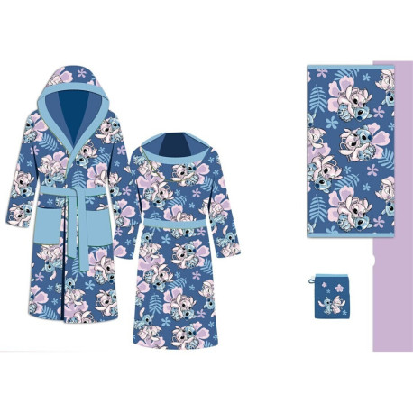 Set Peignoir + Serviette + Gant - Stitch & Angel