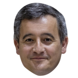 Masque en carton 2D- Gérald DARMANIN - Politique - Taille A4