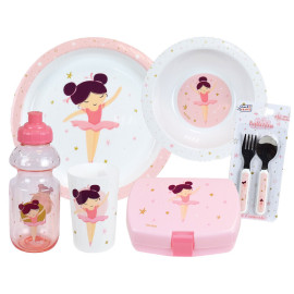 Ensemble Repas - Lot De Vaisselle Pour Enfant - Ballerine Dansante