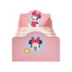 Lit bois Minnie Mouse Disney rose et motifs colorés - 140x70 cm