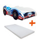 Lit + Matelas - Lit Enfant 05 Car - F1 - 140 x 70 cm