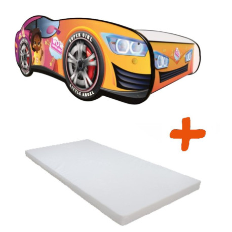 Lit et Matelas - Lit Enfant Bella - Racing Car Girl - 140 x 70 cm