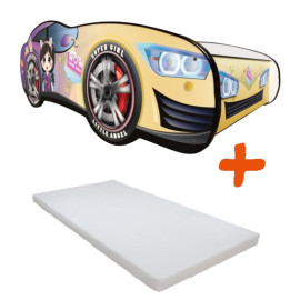 Lit et Matelas - Lit Enfant Clara - Racing Car Girl - 140 x 70 cm