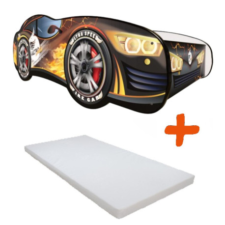 Lit et Matelas - Lit Enfant Ultra Speed - Racing Car - 140 x 70 cm