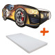 Lit LED et Matelas - Lit Enfant Ultra Speed - Racing Car - 140 x 70 cm