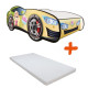 Lit et Matelas - Lit Enfant Vanessa - Racing Car Girl - 140 x 70 cm