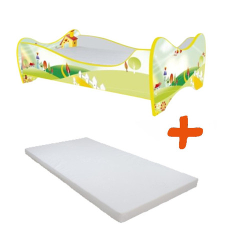 Lit et Matelas - Lit Enfant Village Princesse et Prince - 140 x 70 cm