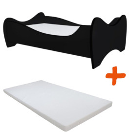 Lit et Matelas - Lit Enfant Noir - 