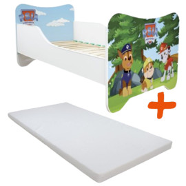 Lit et Matelas - Lit Enfant Pat'Patrouille en Fôret - Happy Kitty - 140 x 70 cm