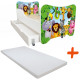 Lit pour enfant modèle madagascar avec tiroir de rangement et Matelas - couchage 70 x140 cm