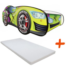 Lit et Matelas - Lit Enfant Smash Car - 140 x 70 cm