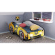 Lit LED + Matelas - Lit Enfant Racing Car Hero - Transformers - Bumblebee Car - Jaune - 140 x 70 cm