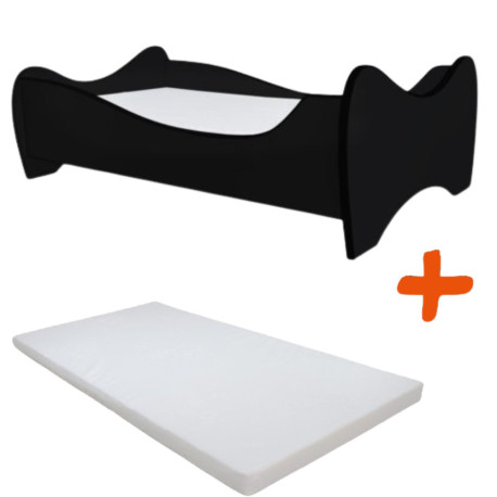 Lit et Matelas - Lit Enfant Noir -