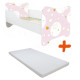 Lit et Matelas - Lit Enfant Chaton Blanc - Happy Kitty - 140 x 70 cm