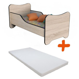 Lit et Matelas - Lit Enfant Bois - Happy Kitty - 160 x 80 cm