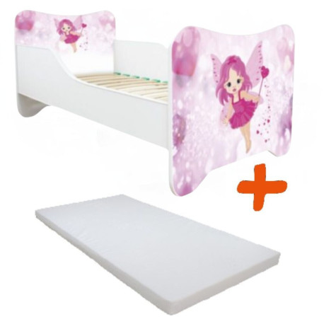 Lit et Matelas - Lit Enfant Petite Fée - Happy Kitty - 160 x 80 cm