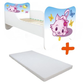 Lit et Matelas - Lit Enfant Petit Chaton - Happy Kitty - 160 x 80 cm