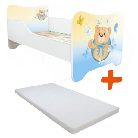 Lit et Matelas - Lit Enfant Teddy Petit Ourson - Happy Kitty - 160 x 80 cm