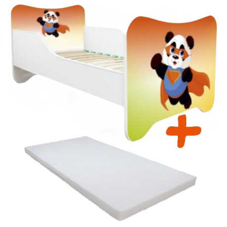 Lit et Matelas - Lit Enfant Super Panda - Happy Kitty - 160 x 80 cm