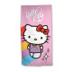 Serviette de plage - Hello Kitty Tee-Shirt Arc-En-Ciel - 70x140 cm