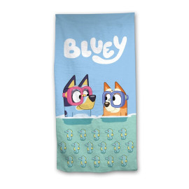 Serviette De Plage - Bluey & Bingo A La Plage - 70x140 cm