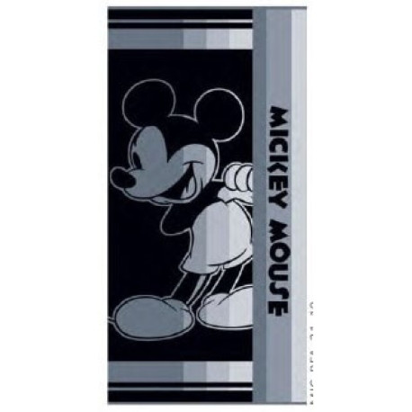 Serviette de plage - Mickey Mouse Classic Noir & Blanc - 70x140 cm