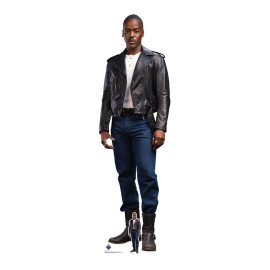 Figurine en carton - Ncuti Gatwa Doctor Who Black Leather Jacket - Haut 175 cm