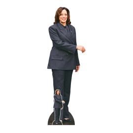 Figurine en carton - Kamala Harris Qui Salut - 170 cm