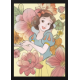 Poster d'Art - Blanche Neige Entourée De Fleurs - 30x40 cm